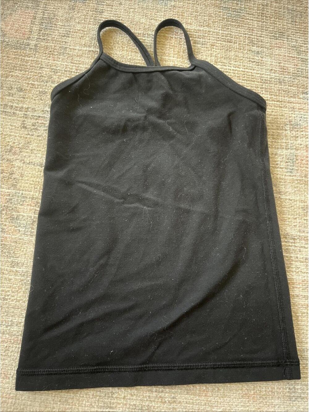 IVIVVA Girls Racerback Tank Top Lined Spaghetti Straps BLACK Size 4